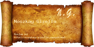 Noszkay Gizella névjegykártya